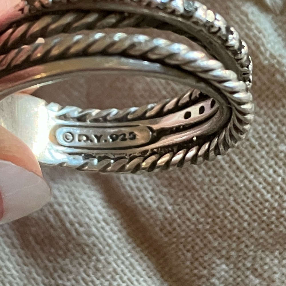 David Yurman cable/diamond ring - Picture 5 of 9
